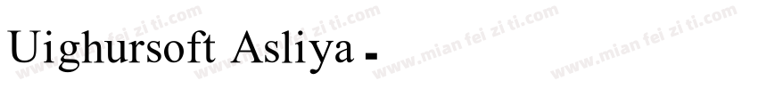 Uighursoft Asliya字体转换